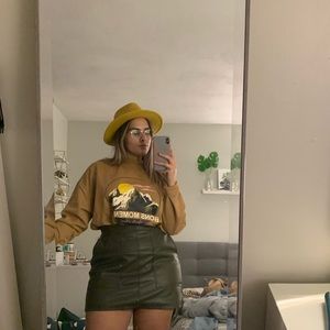 Faux Leather Skirt